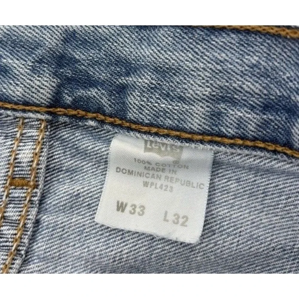 Levis 501 Original Fit Jeans Light Wash Button Fly Denim Y2K Men 33X32 (32X31.5)